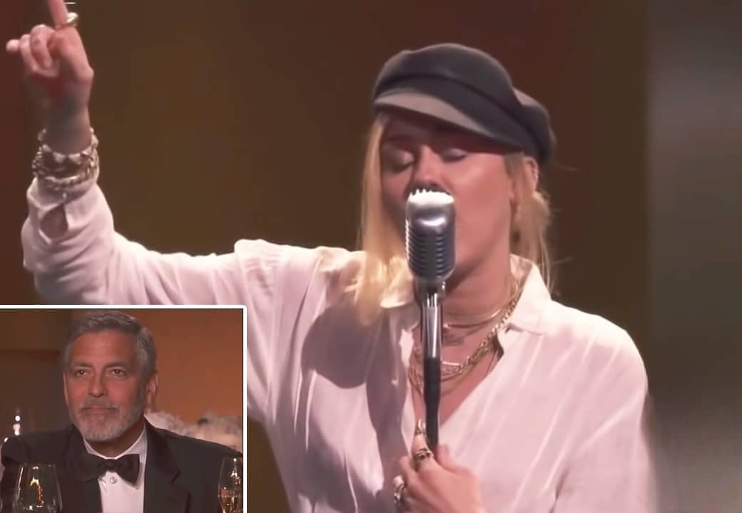 A Badass Performance by Miley Cyrus of This Country Song Honors George Clooney