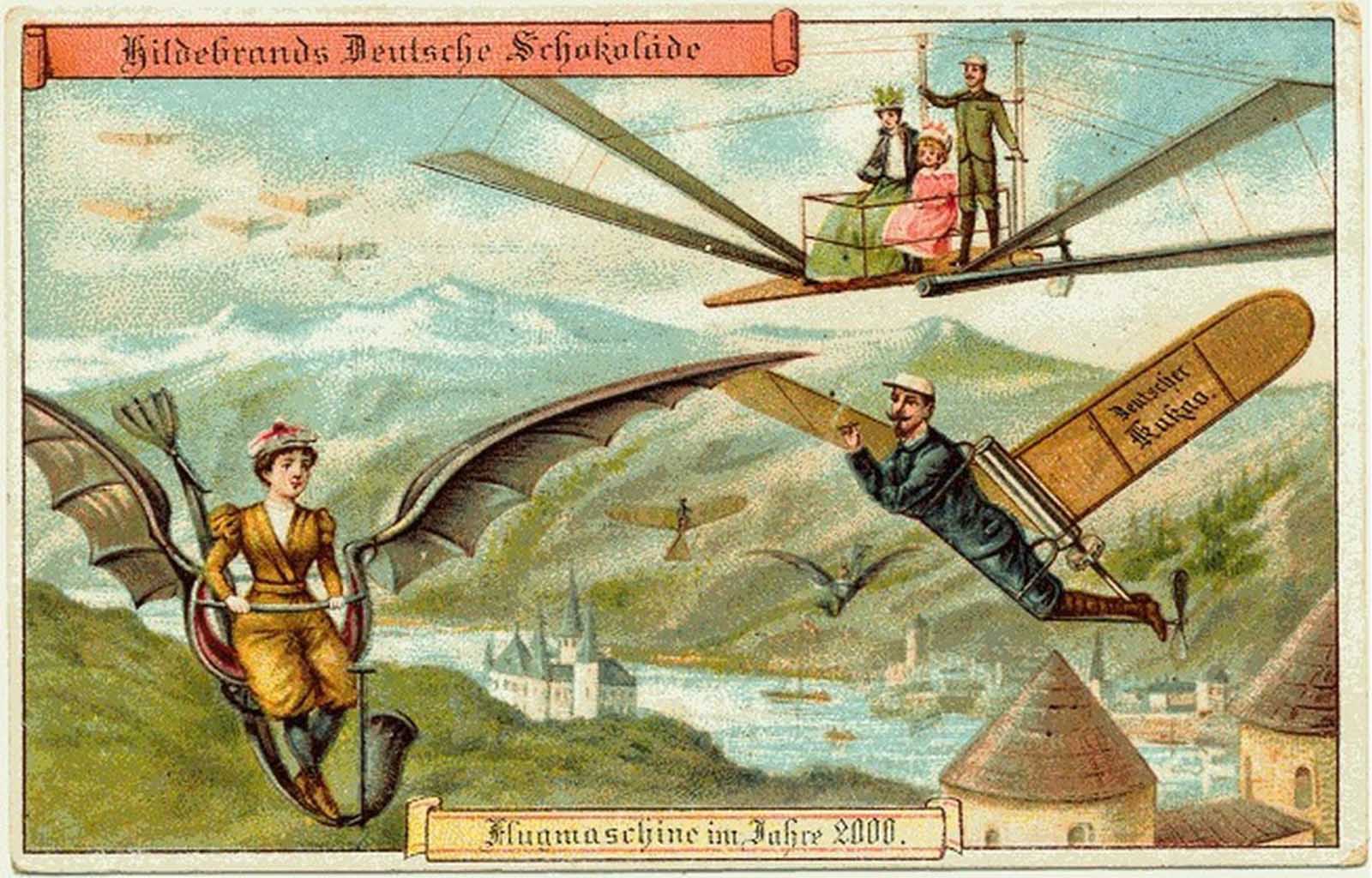 Futuristic postcards: Life in the year 2000, 1900