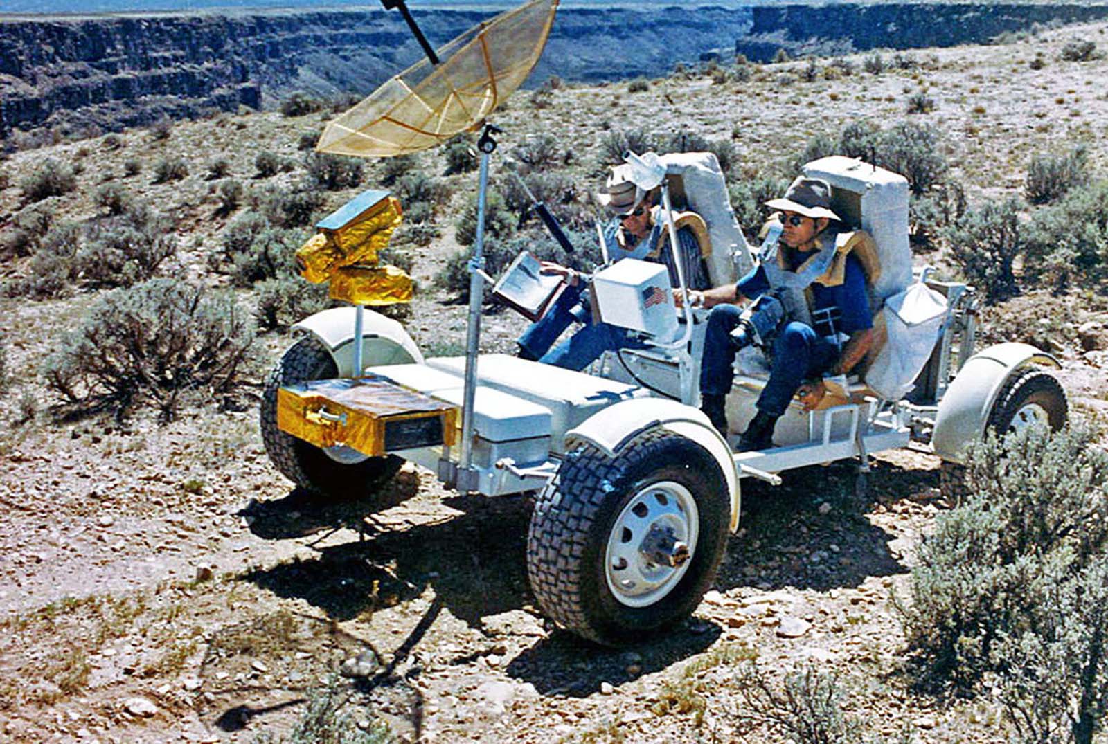 Apollo program astronauts training in Arizona for the Moon missions, 1960s